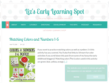 Tablet Screenshot of lizs-early-learning-spot.com